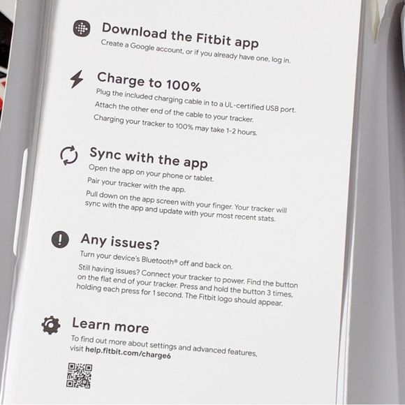 Fitbit Charge 6 Health & Fitness Tracker Watch Black NEW OPEN BOX - Picture 3 of 4